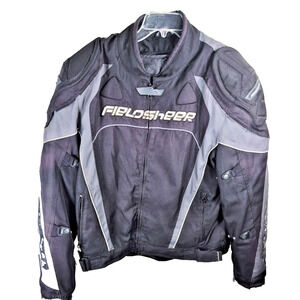 Fieldsheer Motorcycle Jacket Men's Black SZ Large Moto JACKET ONLY NO ARMOUR